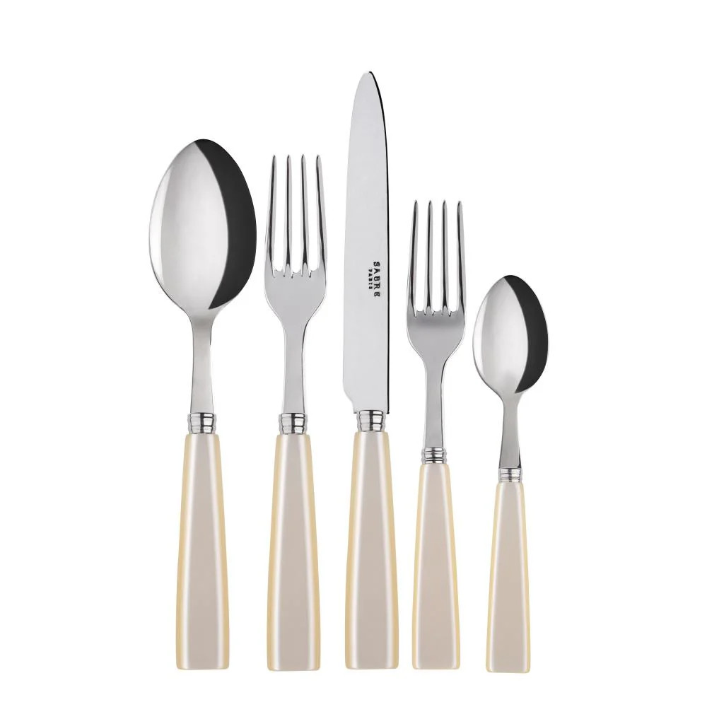 Icone Place Setting in Pearl, Set of 5 | Over The Moon