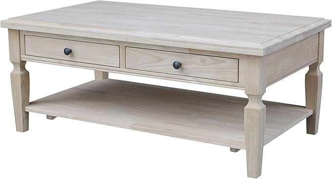 IC International Concepts Vista Coffee, Unfinished Accent Table | Amazon (US)