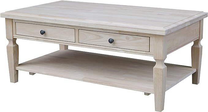 IC International Concepts Vista Coffee, Unfinished Accent Table | Amazon (US)