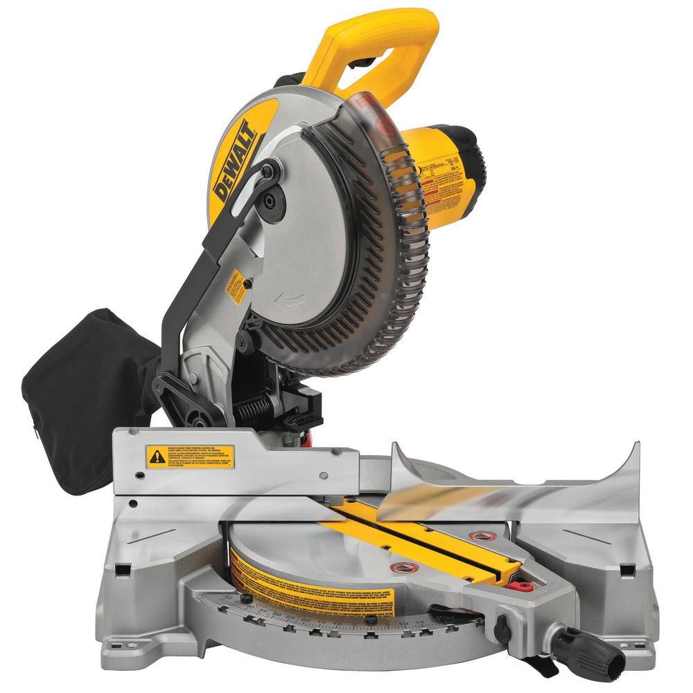 DEWALT 15 Amp Corded 10 in. Compound Single Bevel Miter Saw-DWS713 - The Home Depot | The Home Depot