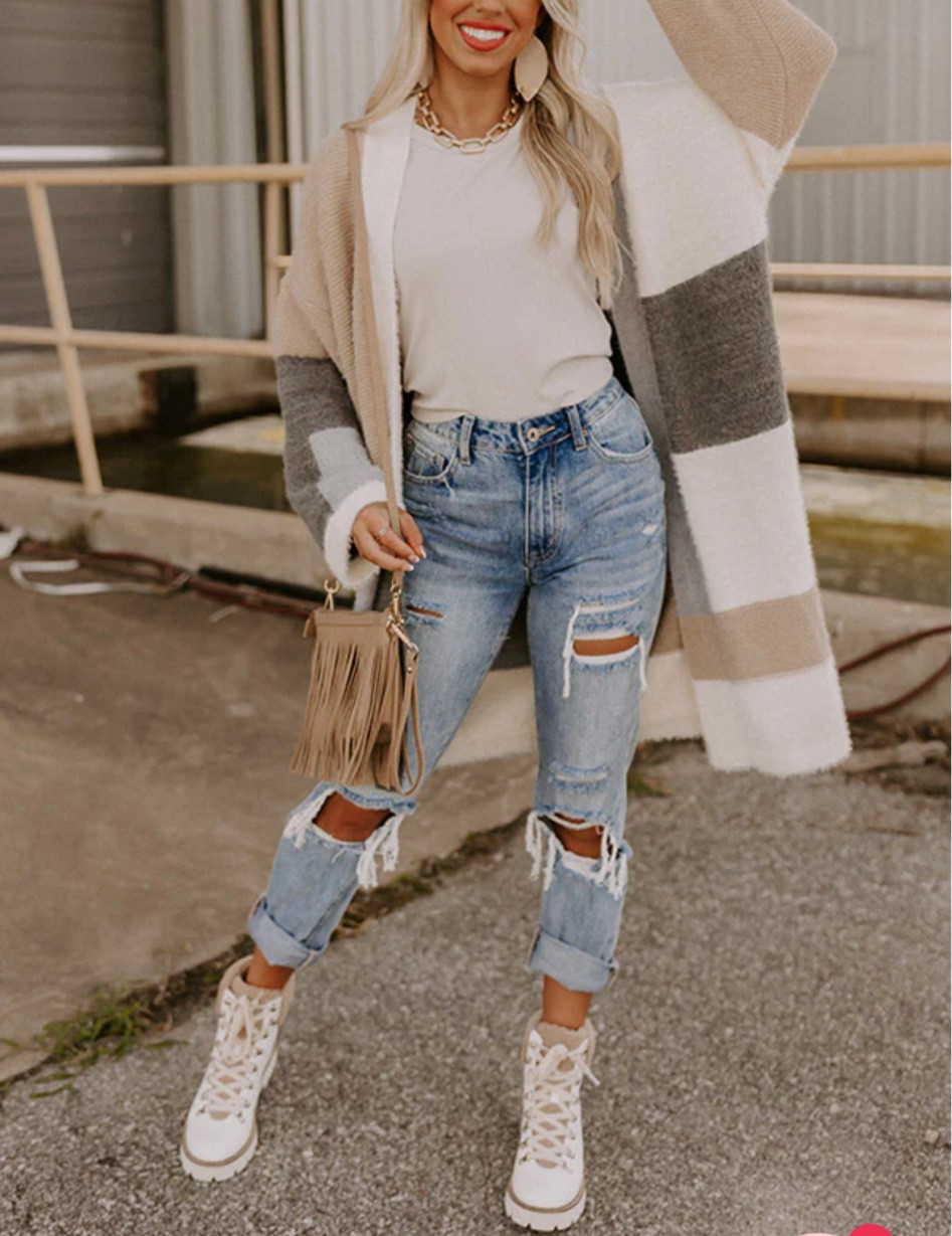 This neutral color block cardigan is sooo pretty!  🤩🤩

#LTKunder100 #LTKSeasonal #LTKstyletip