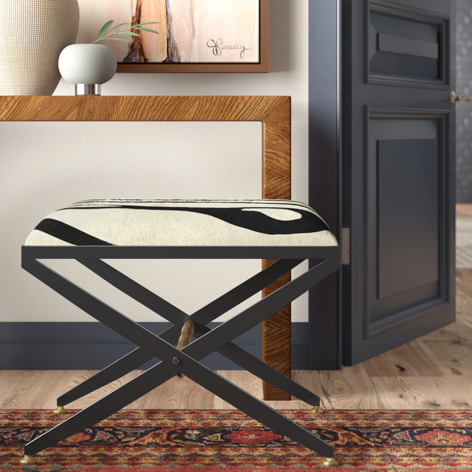 Willa Arlo Interiors Hesperia Hair-On-Hide Accent Stool | Wayfair | Wayfair North America