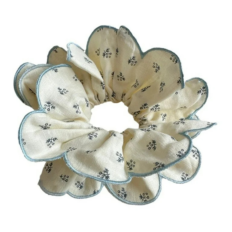 Elaborate Flower Hair Tie for Women Hair Holder Cute Scrunchies Floral Hair Rope Hair Tie Blue | Walmart (US)