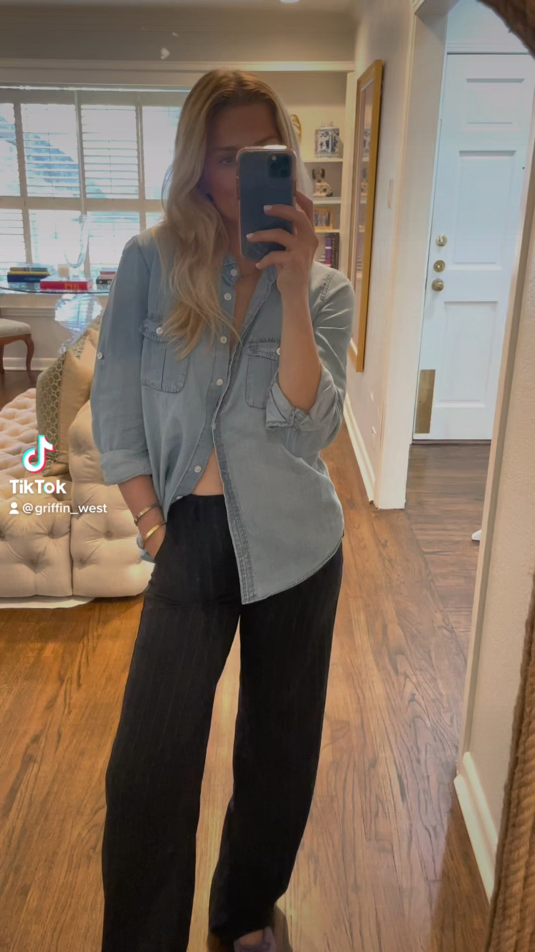 Casual Friday OOTD. Been living in these purple canvas Chanel ballet flats and denim button down. Both sold out but linked similar! 

#LTKshoecrush #LTKSeasonal #LTKstyletip