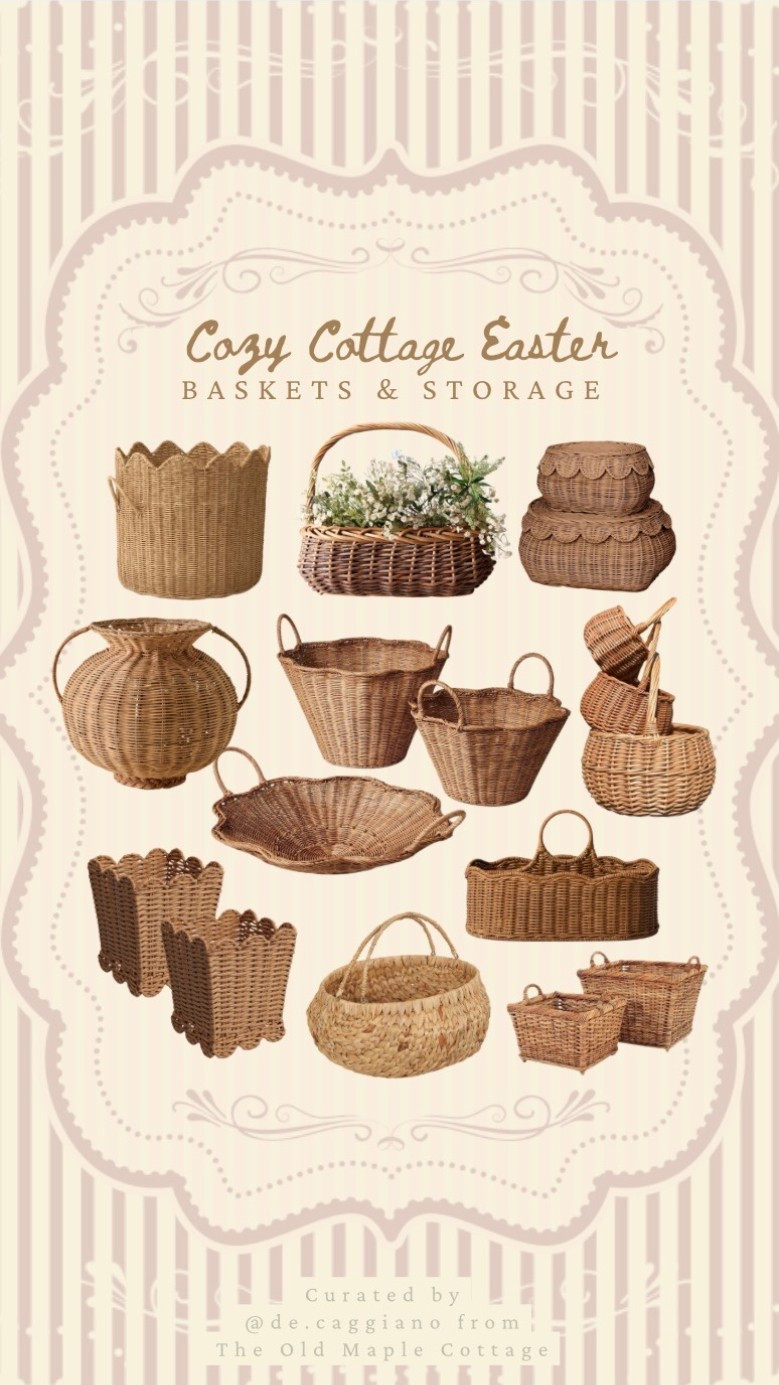 The prettiest cozy cottage farmhouse Easter baskets and storage! So in love with these for every season! 

#LTKSeasonal #LTKHome #LTKSpringSale