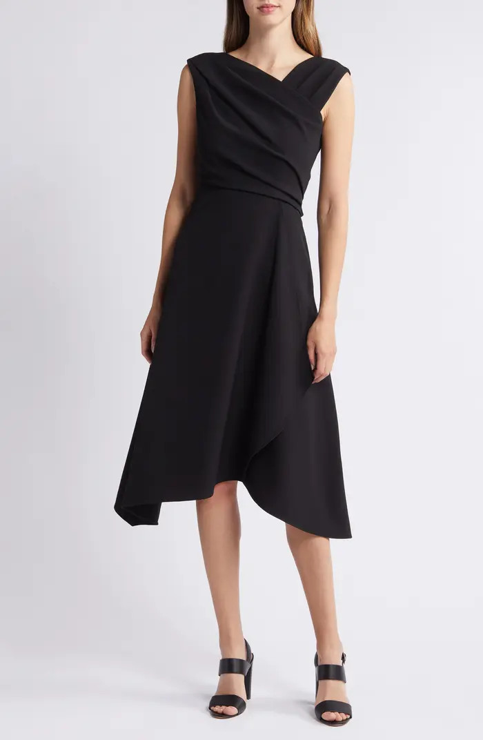 Ruched Asymmetric Laguna Crepe Dress | Nordstrom