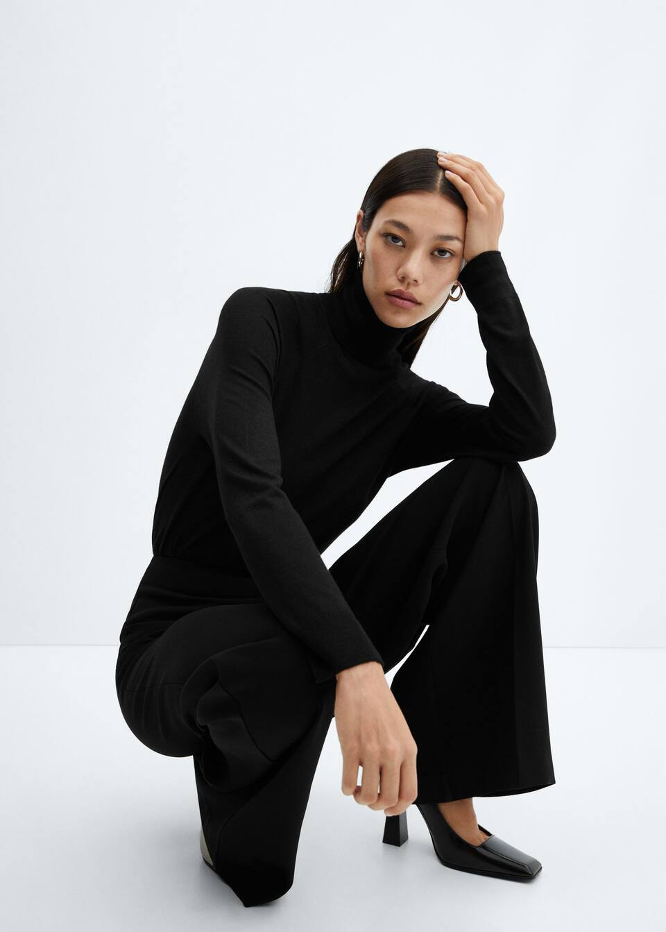 open: Pantaloni neri donna (165) | Mango Italia | Mango IT