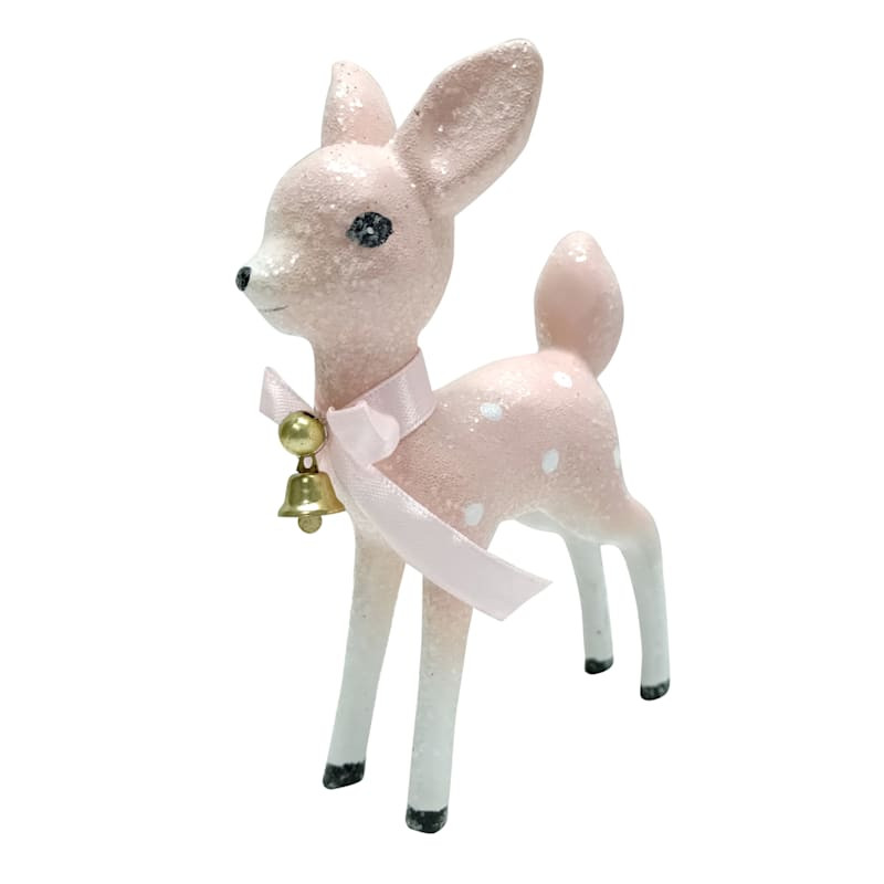 Mrs. Claus' Bakery Pink Reindeer Table Decor, 6" | At Home
