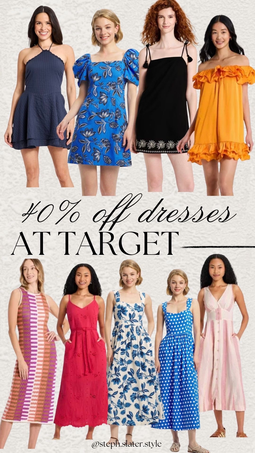 40% off the cutest summer dresses at Target

#LTKSwim #LTKSeasonal #LTKSaleAlert