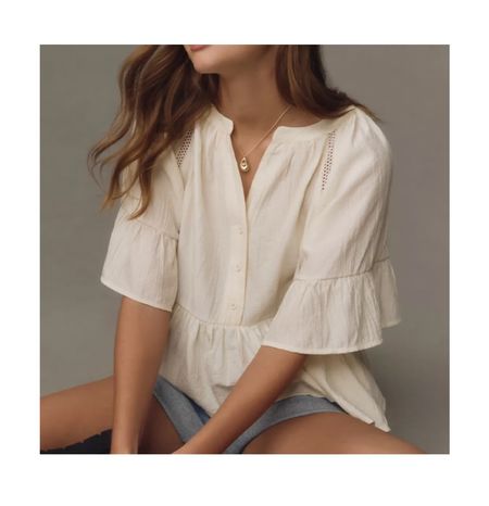 A white flowy blouse can do no wrong! On sale for 20% off now  

#LTKSpringSale
