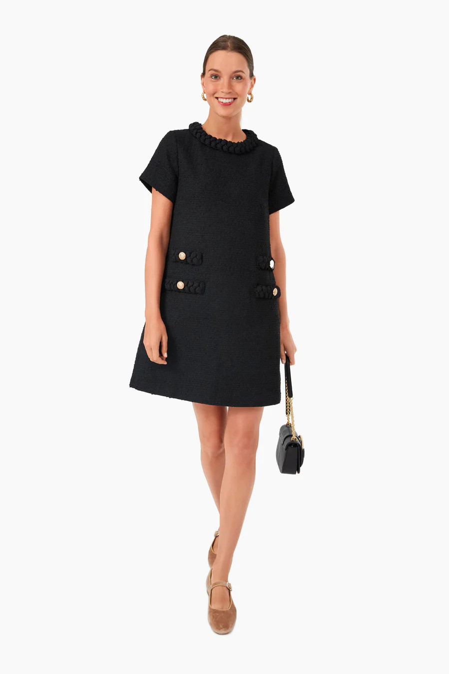 Black Tweed Jackie Dress | Tuckernuck (US)