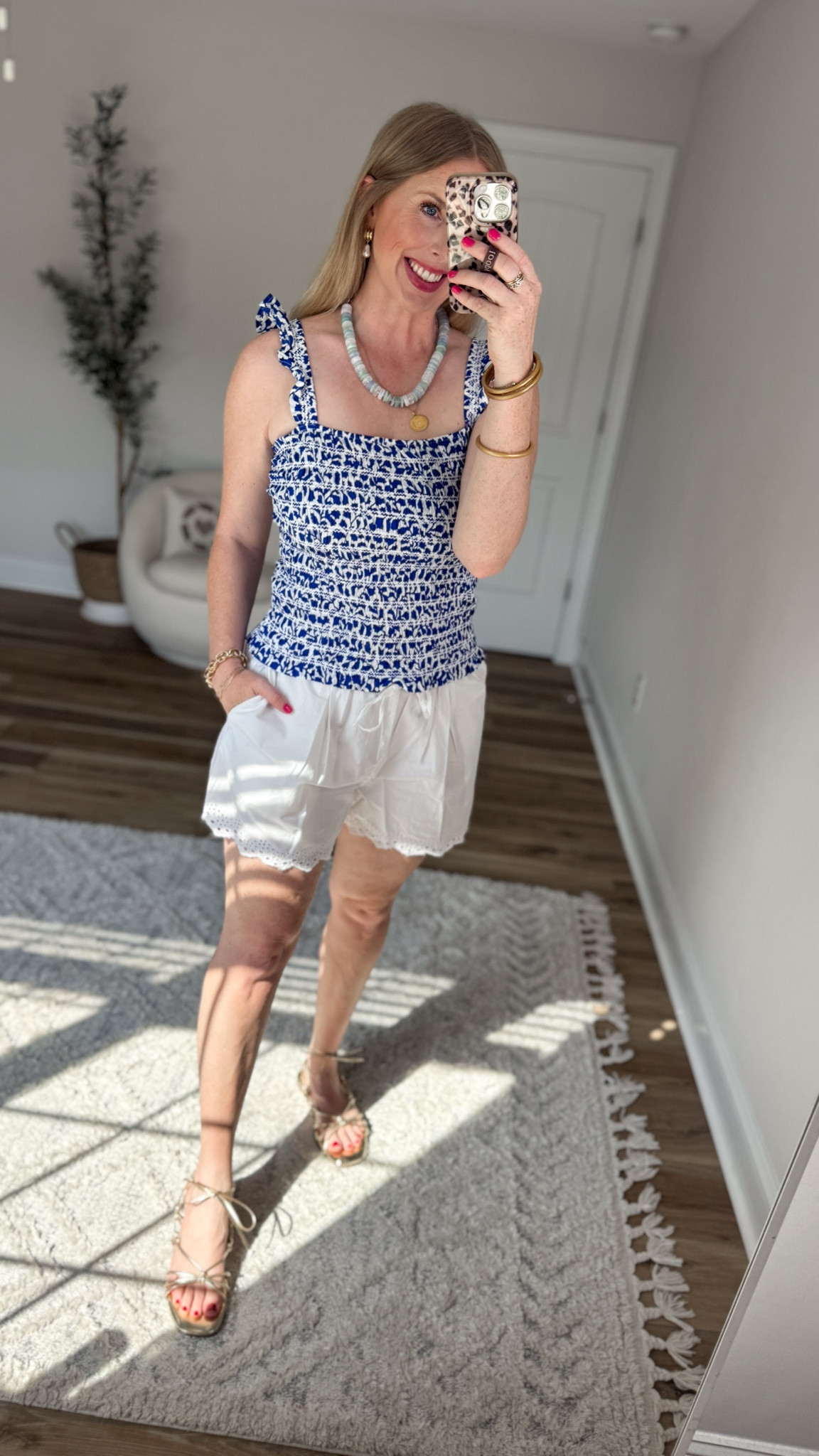 Weekend Walmart Wins Try-On
Smocked top- small 
Eyelet trim shorts- small

#LTKgrwm #LTKootd