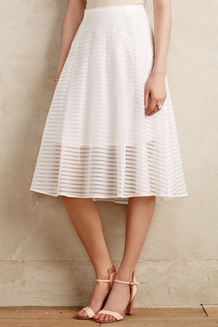 Shadow Stripe Midi Skirt | Anthropologie (US)