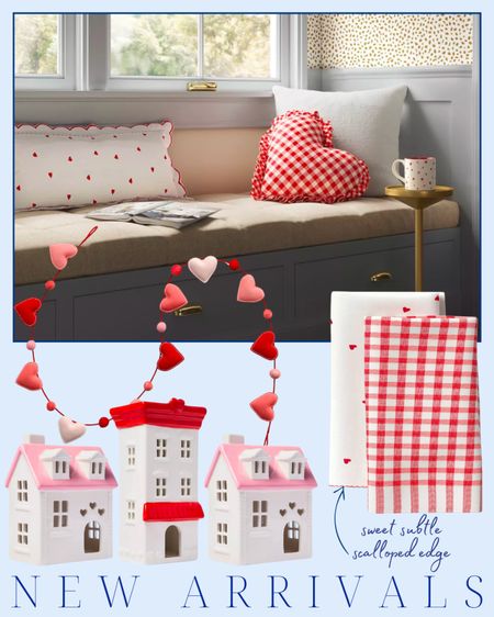 New arrivals! Such cute Valentine’s Day decor and sweet little things from Target. Valentine's Day | Valentine's Day decor | Valentine's Day decorations | Valentine's Day table | Valentine's Day ideas | Valentine's Day party | Valentine's Day pillow | heart pillow | scalloped pillow | boxwood wreath | scalloped heart | scalloped decor | scallops | block print napkins | gingham pillow | gingham pillow | classic home | home decor | traditional home | southern home | southern charm | table runner | Valentine's Day heart doormat | heart candles | candle accessories | heart garland | Valentine’s Day house | gingham hand towel | scalloped hand towell

#LTKhome #LTKfindsunder50