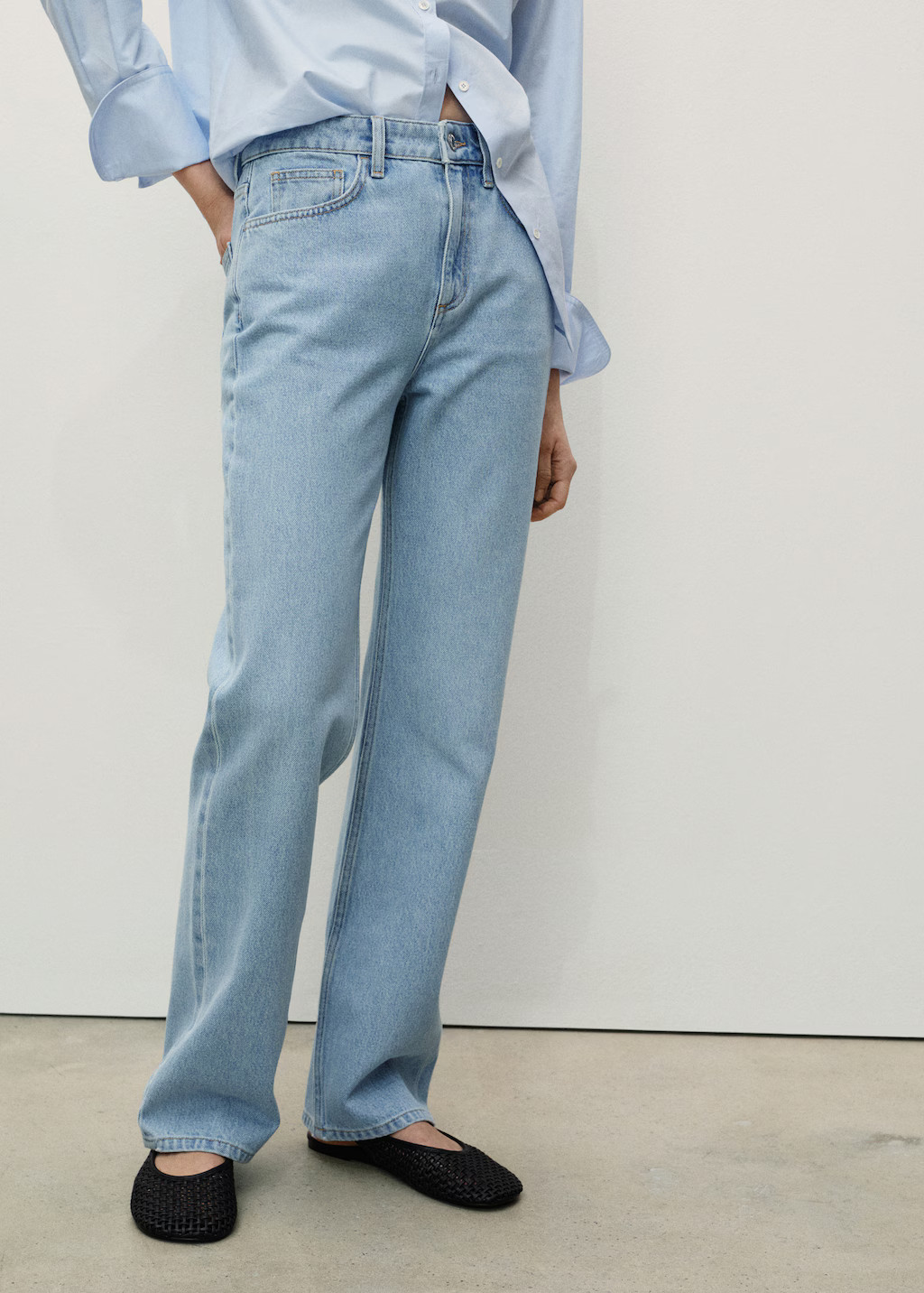 Matilda medium-rise straight-fit jeans | Mango (US/MX/AU)