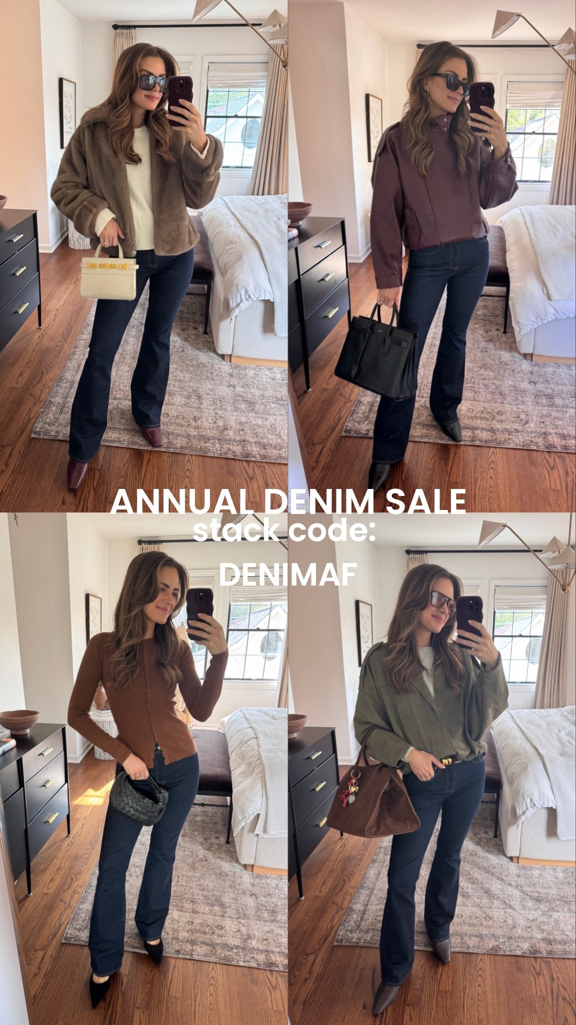 AF DENIM SALE ✨ stack code: DENIMAF (sizing below)
High rise boot cut - 25R *also own in white*

#LTKootd #LTKSaleAlert