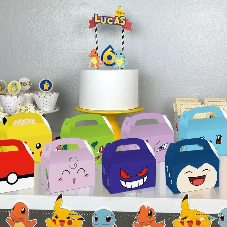 8 Pcs Party Favor Candy Boxes for Pokmon Theme Birthday Party Supplies Decor,Girls Kids Birthday ... | Walmart (US)