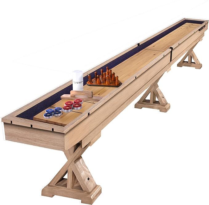 12 FT Shuffleboard Table Multi Game Solid Wood Game Tables for Game Room - Shuffleboard Bowling P... | Amazon (US)