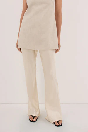 NIKKI CREAM SATIN BIAS PANT | DISSH
