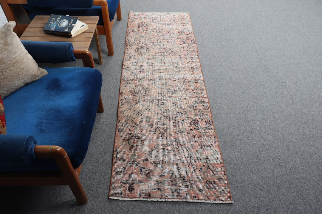 Orange Antique Rugs, Rugs For Runner, Wool Runner Rug, Oushak Rug, Turkish Rug, 2.1x6.8 ft Runner... | Etsy (US)