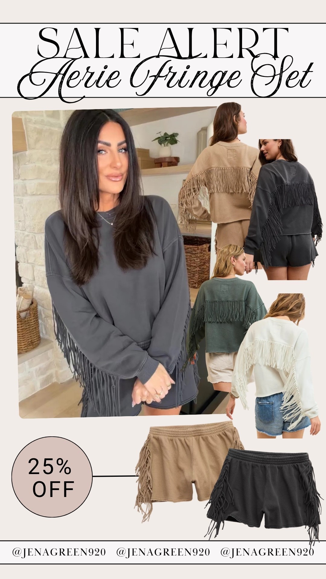 Aerie Fringe Set | Fringe Sweatshirt | Spring Outfit

#LTKSeasonal #LTKSaleAlert #LTKootd