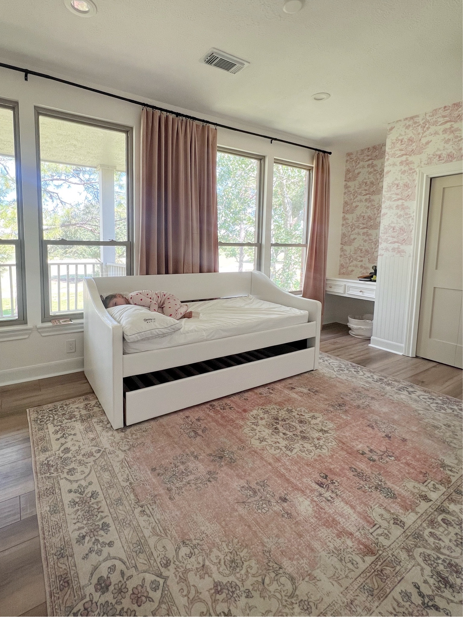 Beautiful soft pink toned rug 

#LTKHome #LTKSaleAlert #LTKKids