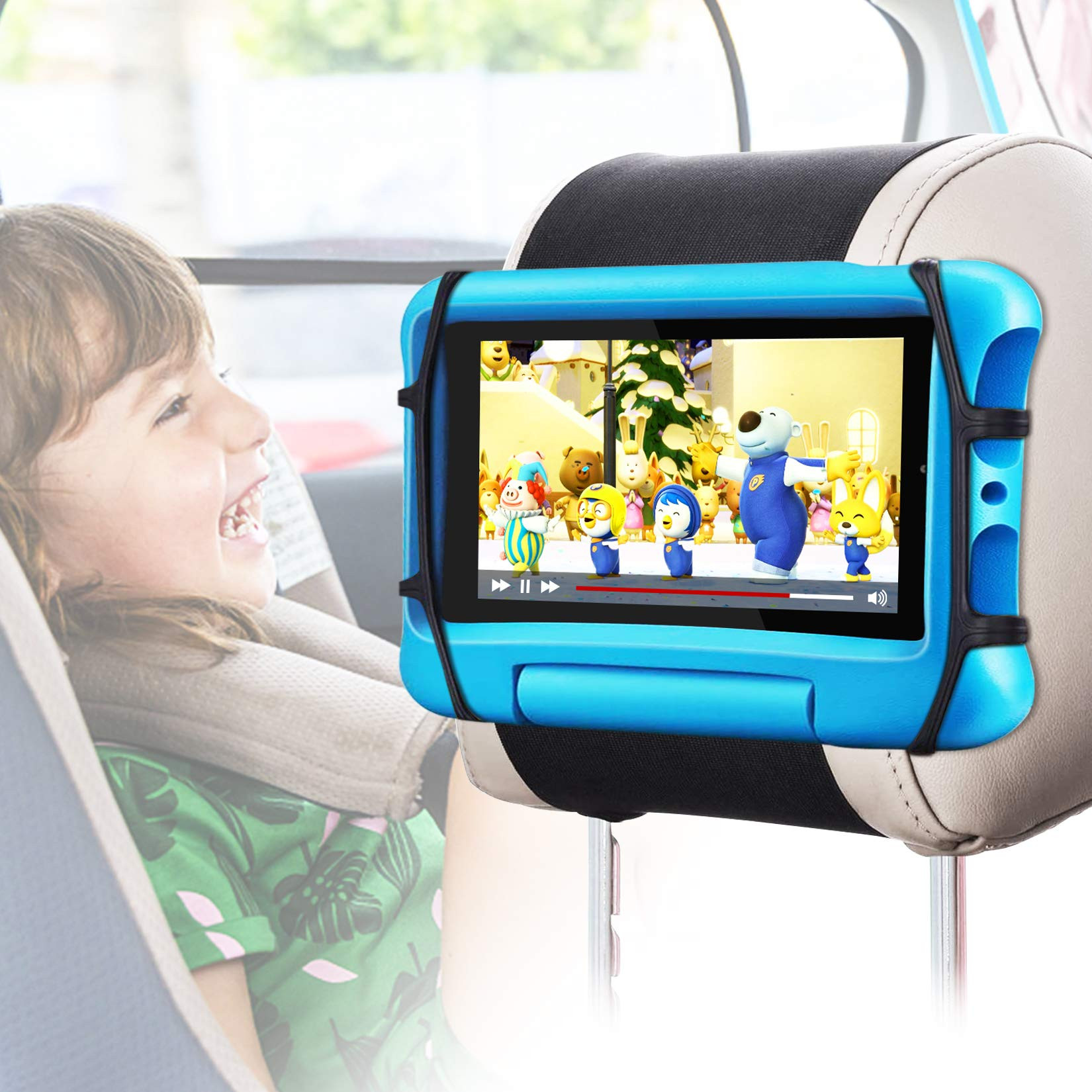 FANGOR Car Headrest Mount Holder, Tablet Holder for Kids in Back Seats, Anti-Slip Strap and Holdi... | Amazon (US)