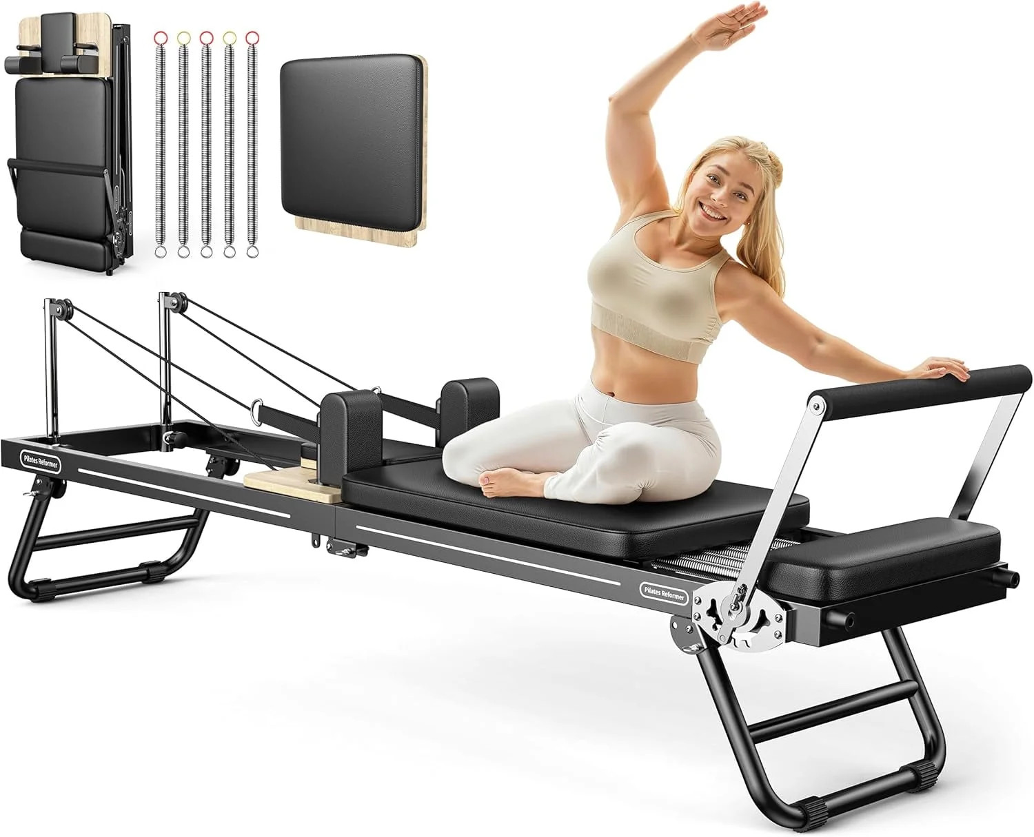 UPGO Foldable Pilates Reformer, Pilates Machine & Equipment for Home use, Pilates Exercise Equipm... | Walmart (US)