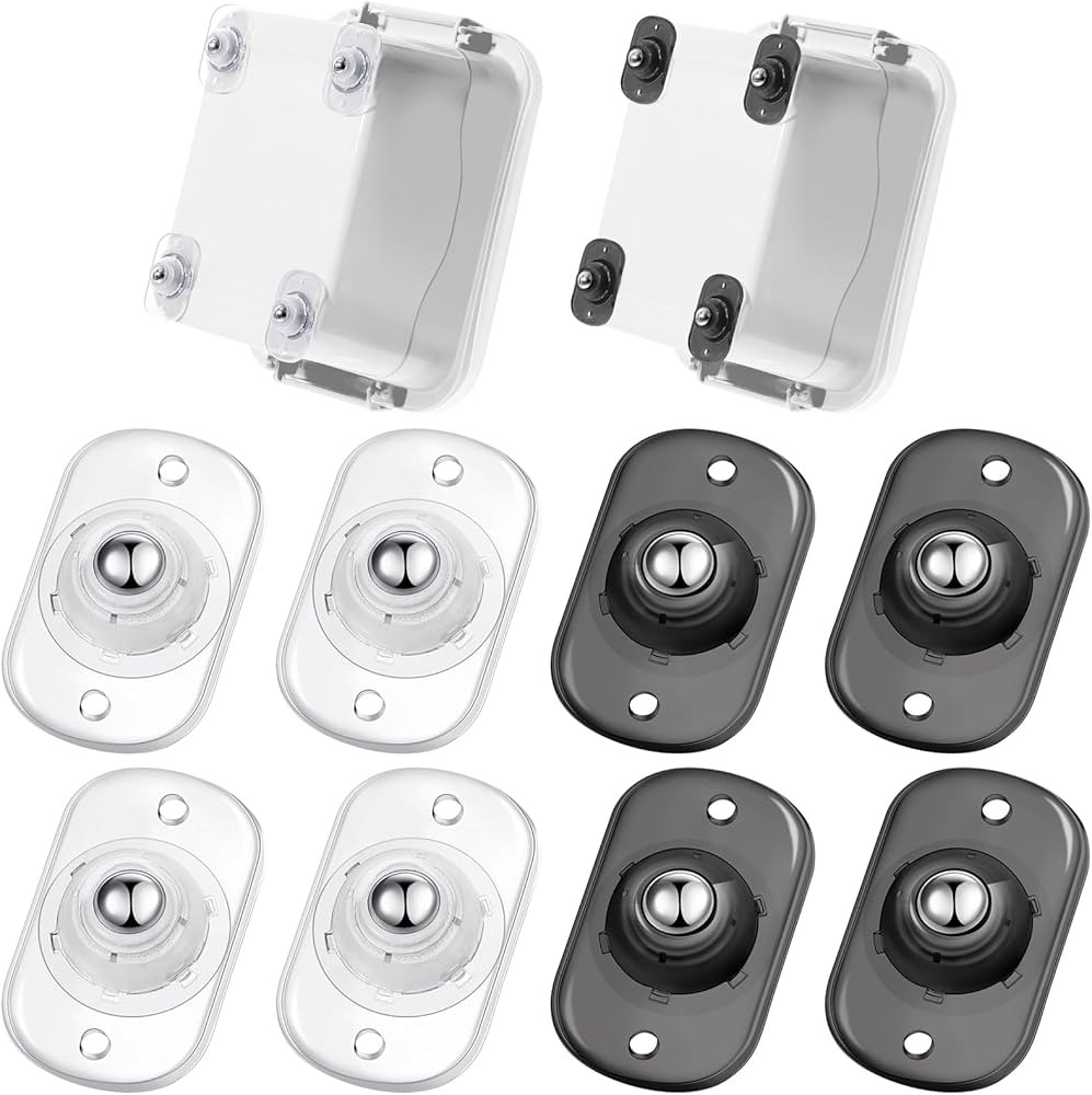 Honoson 8 Pcs Self Adhesive Caster Wheels Mini Swivel Wheels Stainless Steel Paste Universal Whee... | Amazon (US)
