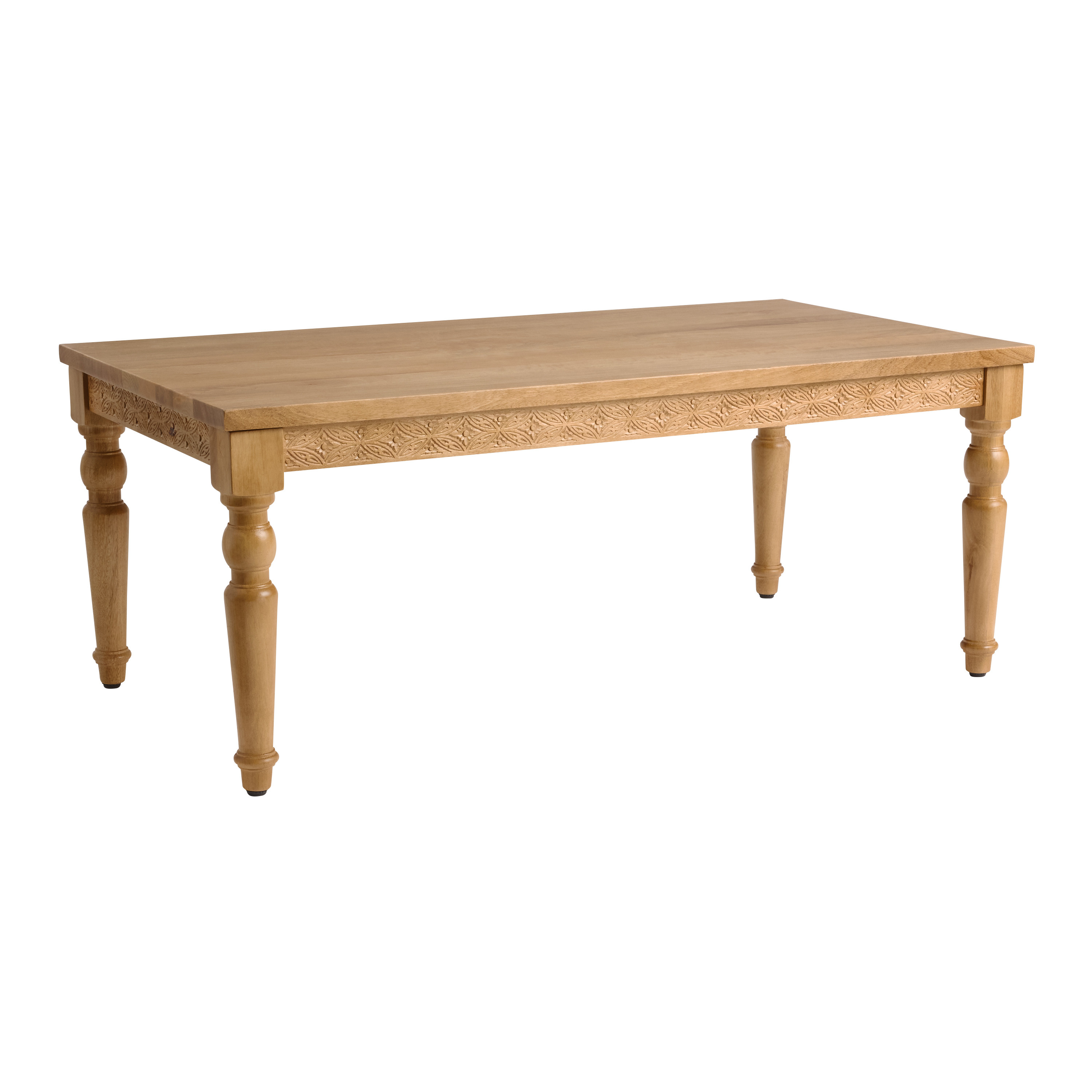 Nisha Hand Carved Weathered Wheat Medallion Coffee Table | World Market