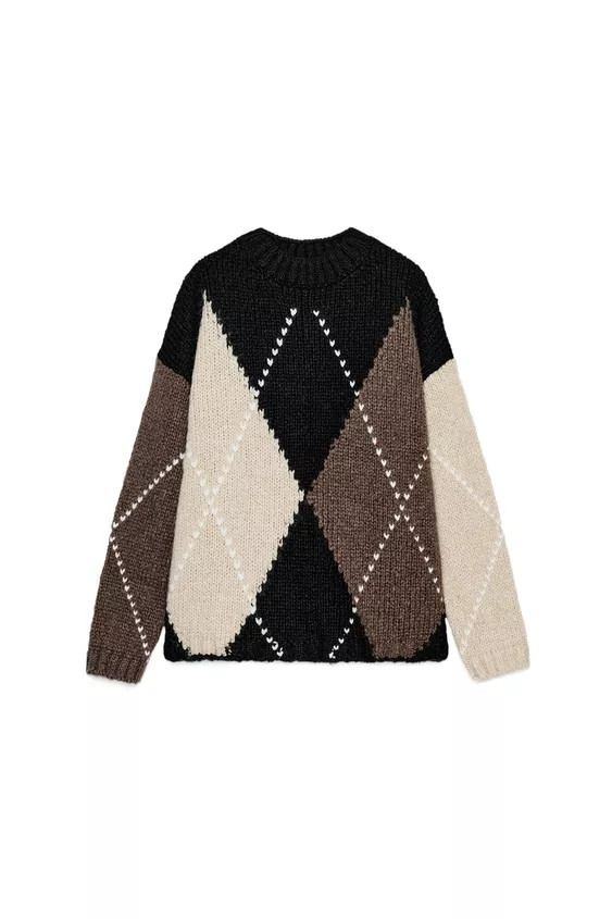 DIAMOND KNIT JUMPER | Zara UK