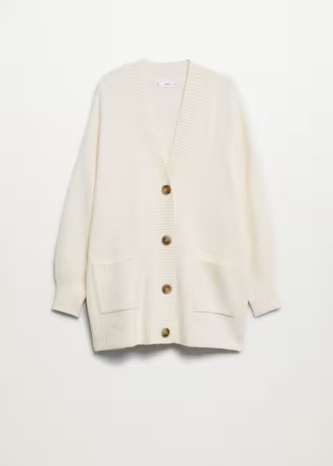 Oversize knit cardigan | MANGO (UK)