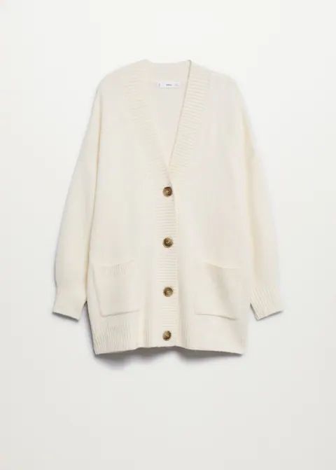 Oversize knit cardigan | MANGO (UK)