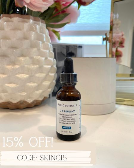 My holy grail Skinceuticals CE Ferulic vitamin C is on sale for 15% off!  Use code: SKINC15. Now is the time to stock up! ✨

Skinceuticals sale; vitamin C; skincare sale; Skinceuticals; dermstore sale; Christine Andrew 

#LTKbeauty #LTKsalealert #LTKGiftGuide