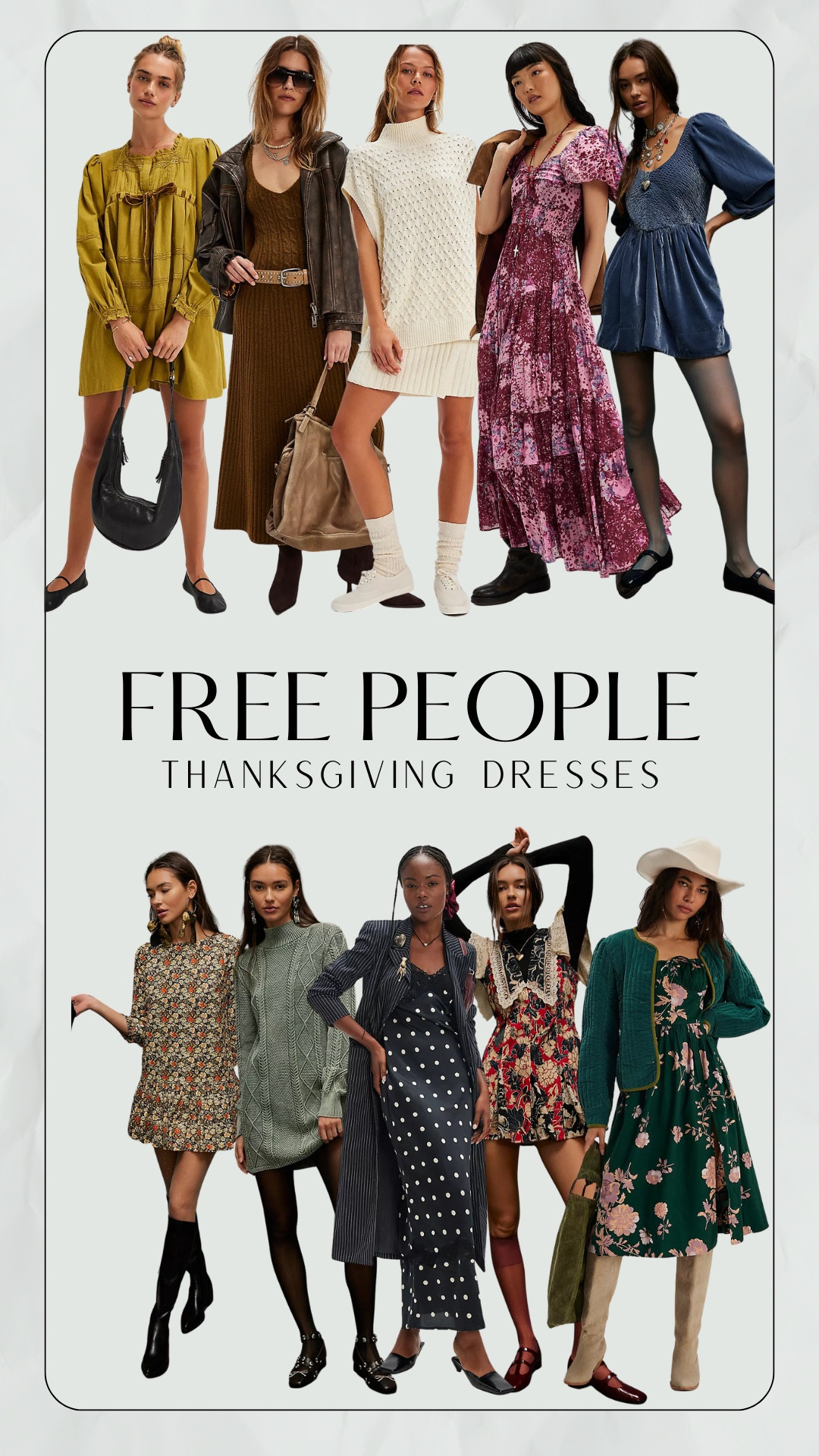 Free people has so many amazing dresses that would be perfect for Thanksgiving! 

Fall fashion. Mini dress. Maxi dress. Winter outfit 

#LTKParties #LTKSeasonal #LTKHoliday