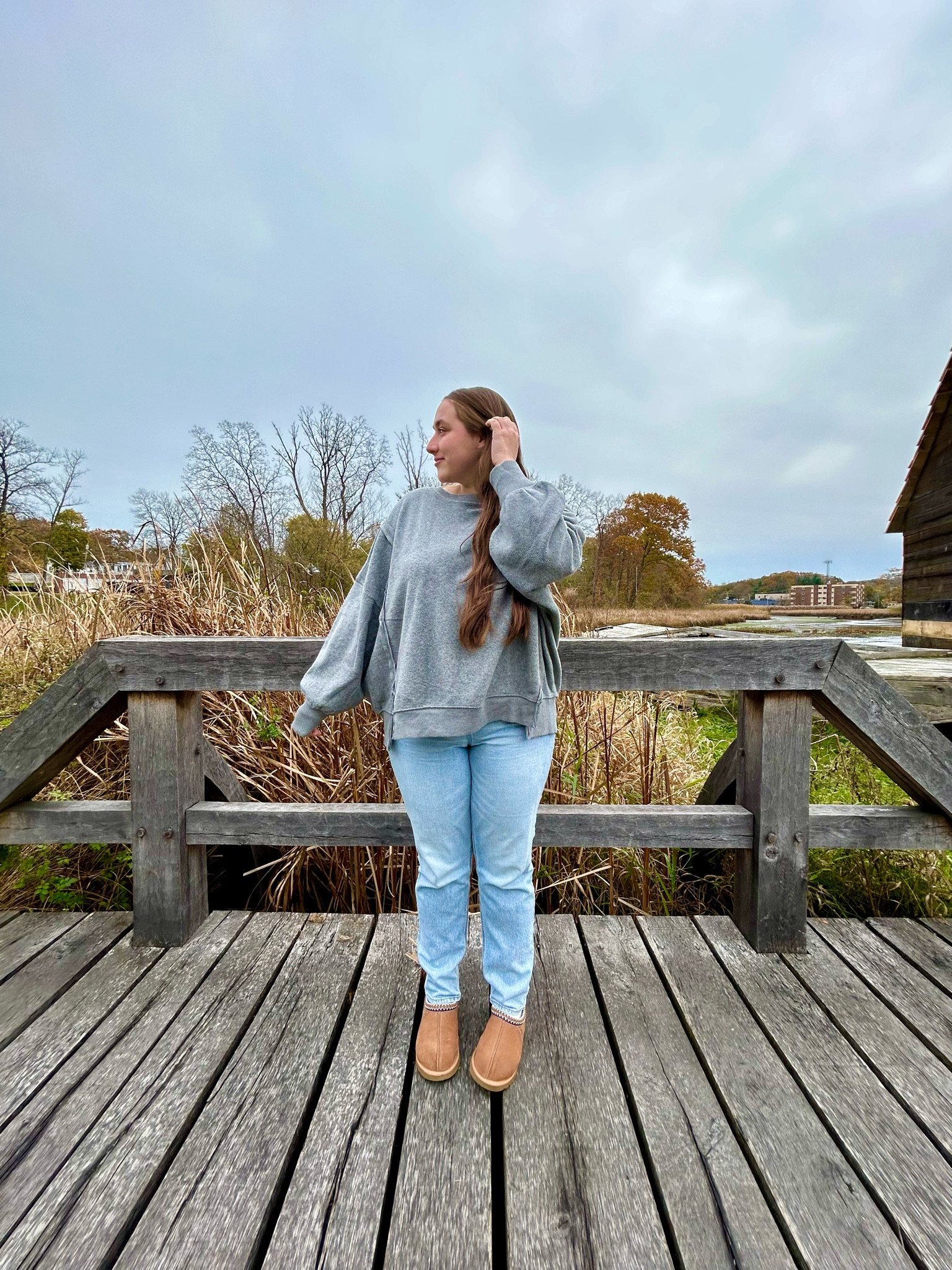 this sweatshirt is on sale for $15 right now!!!!! only size XS available online but they run very oversized!!! i’m wearing a size medium in the photo, but honestly an XS would fit me just a bit less oversized! 

#LTKmidsize #LTKfindsunder50 #LTKSpringSale