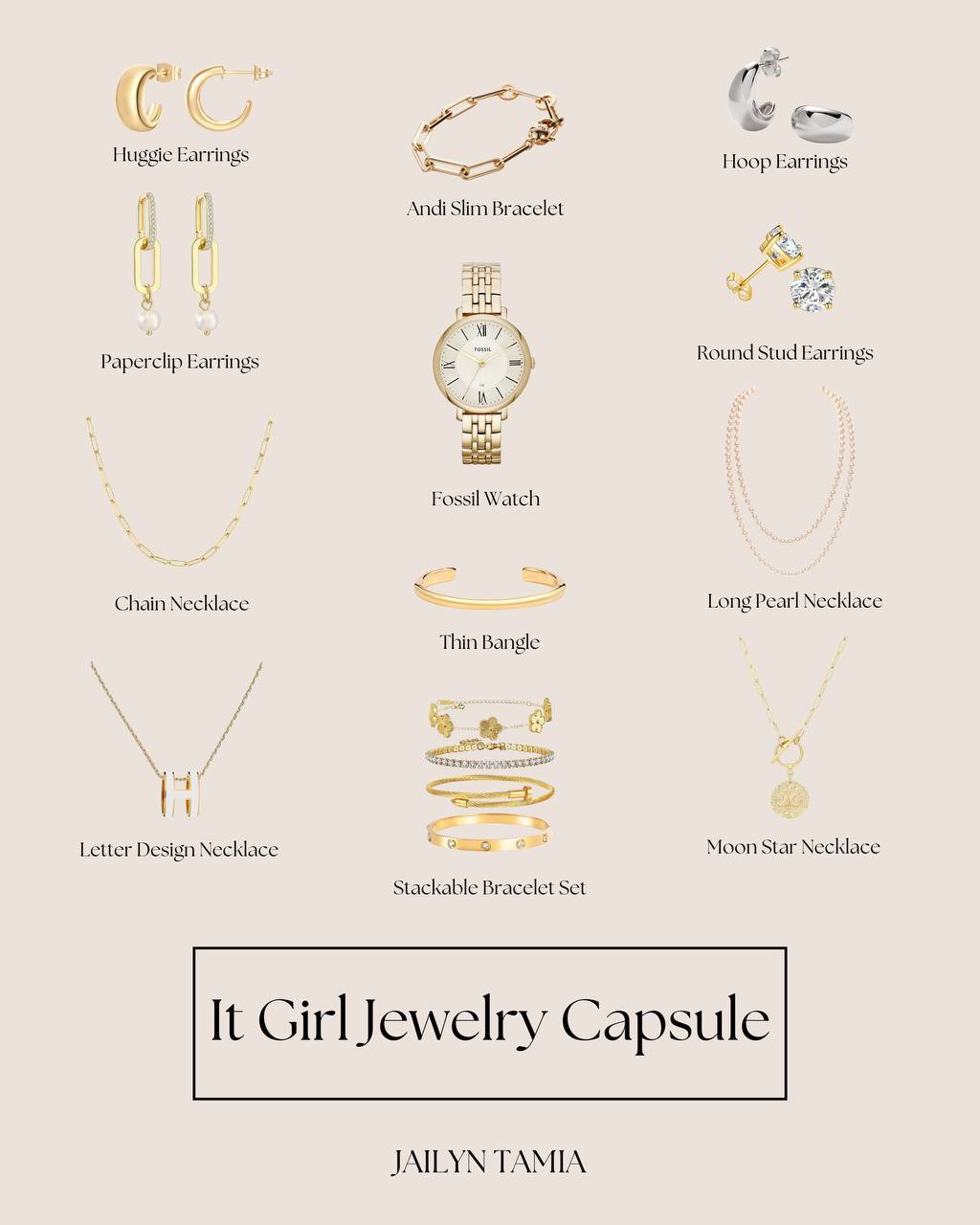 It Girl Jewelry Capsule 

// It Girl, It Girl Fashion, Amazon, Amazon Fashion, Amazon Finds, Amazon Accessories, Amazon Jewelry, Jewelry Amazon, Amazon Gold Jewelry, Fashion, Jewelry, Jewelry Finds, Amazon Earrings, Gold Earrings, Huggie Earrings, Hoop Earrings, Paperclip Hoops, Stud Earrings, Amazon Bracelet, Gold Bracelet, Bangle Bracelet, Stackable Bracelet, Amazon Watch, Gold Watch, Watches Women, Amazon Necklace, Gold Necklace, Chain Necklace, Pearl Necklace, Necklace Stack, Pendant Necklace 

 #LTKCyberWeek #LTKootd #LTKFindsUnder100