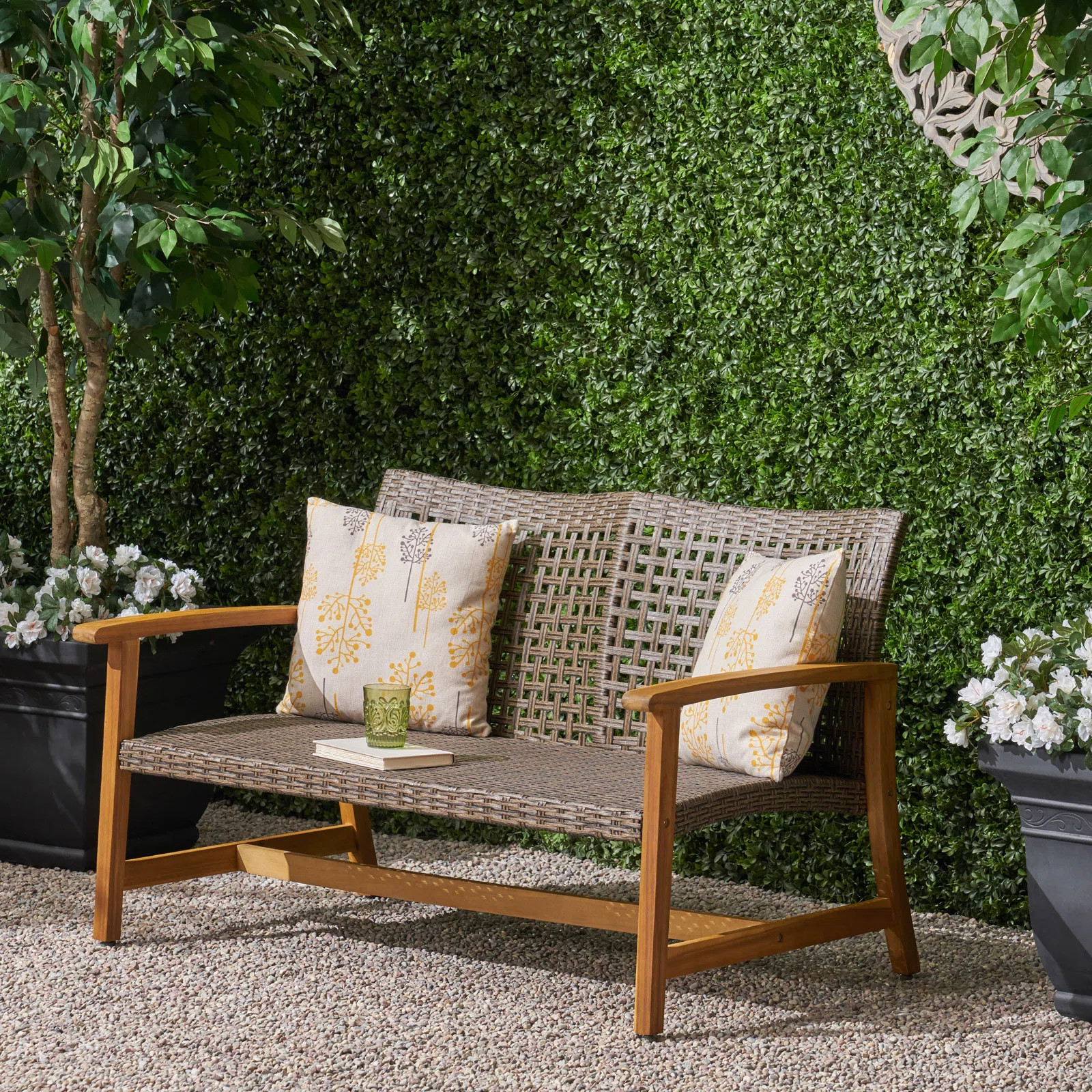 Bedingfield 52'' Acacia Outdoor Loveseat | Wayfair North America
