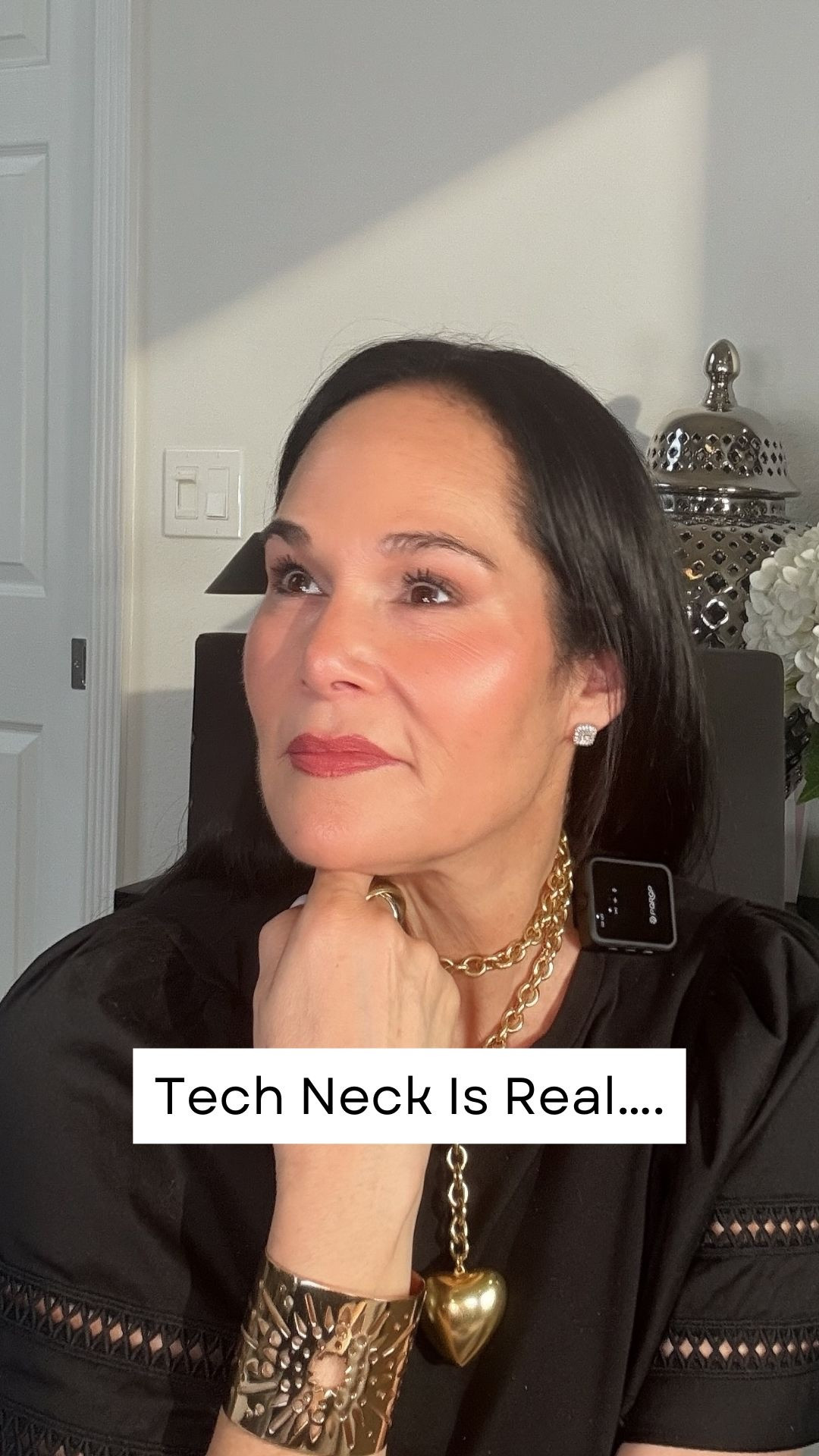 Tech neck is real. 📱

If you’re constantly looking down at your phone, laptop, or iPad, chances are your neck is paying the price. We spend so much time caring for our face, but often forget the neck — and it’s one of the first places to show aging.

#LTKselfcare #LTKBeauty