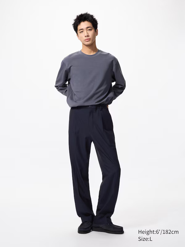 Pleated Wide Trousers | UNIQLO (UK)