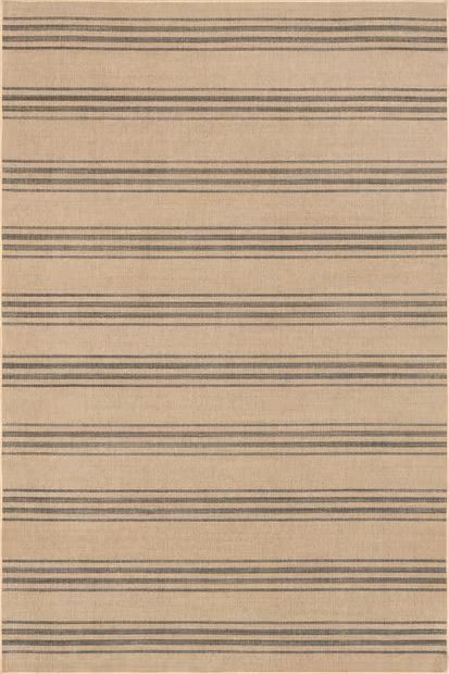 Natural Taproot Easy-Jute Washable Striped 9' x 12' Area Rug | Rugs USA