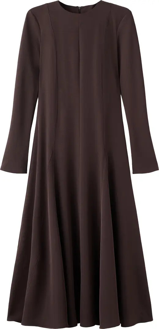 Godet Long Sleeve Maxi Dress | Nordstrom