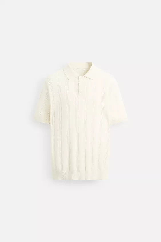 RIBBED KNIT POLO SHIRT | Zara US