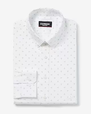 Slim Dot Print Wrinkle-Resistant Performance Dress Shirt | Express