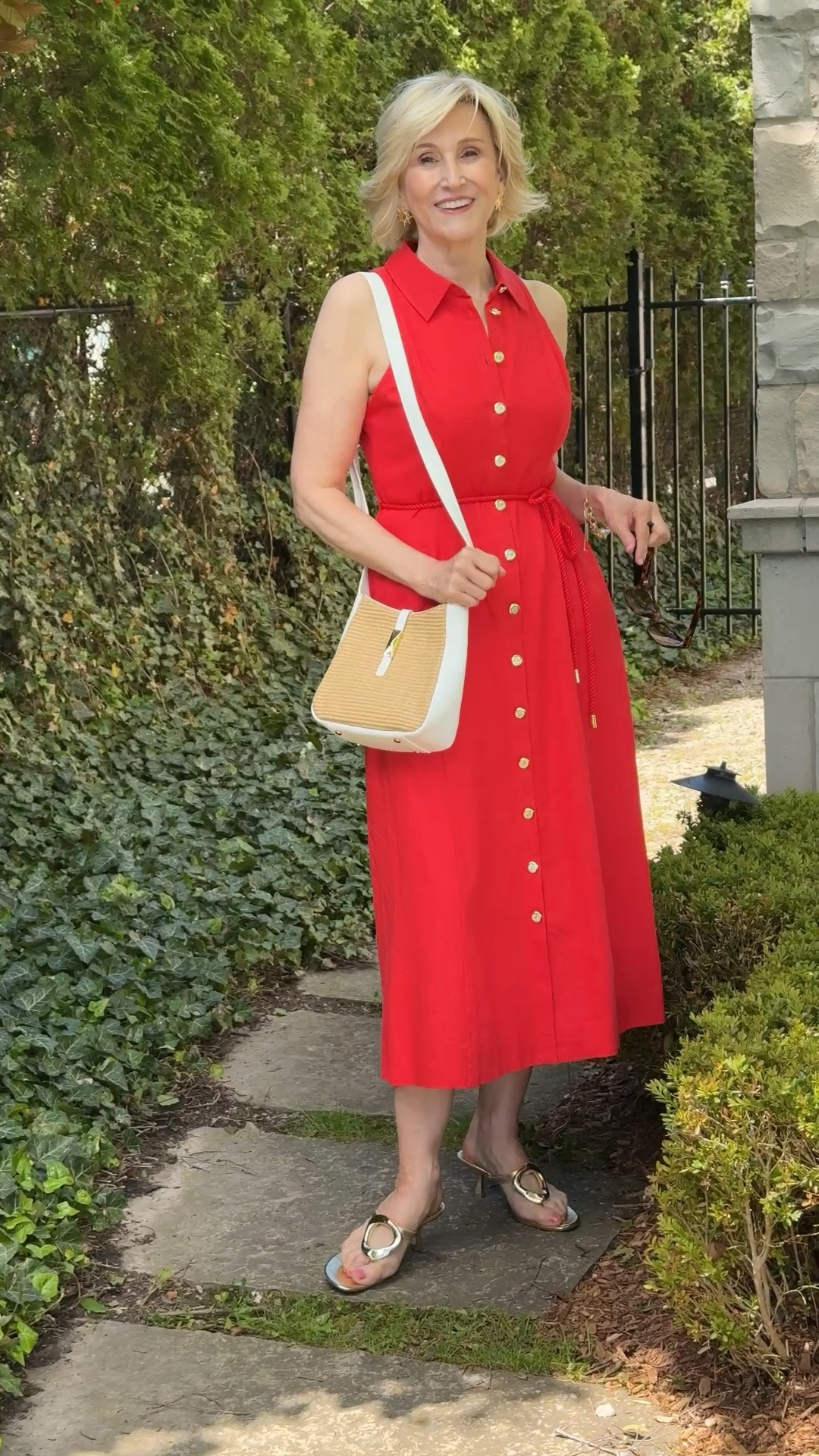 #macyspartner Love a midi dress, but not all the ruffles and fuss?

This linen Karl Lagerfeld shirt dress has such clean, classic lines. The rope belt gives it a subtle nautical feel, and the vibrant red makes it perfect for summer lunches, vacations, or dinner by the water.

I paired it with gold sandals and a woven bag for an easy, polished summer look.

Both are on sale now @Macys Friends and Family Sale is on at 30% OFF 

Everything fits true to size. I’m a size 6, small. My gold sandals are size 8.

Macy’s Friends & Family Sale - Enjoy the best value on the best brands with 30% off, 15% off Beauty, and earn Star Money. *exclusions apply*

06/09 to 06/14

#LTKSaleAlert #LTKOver40 #LTKSeasonal