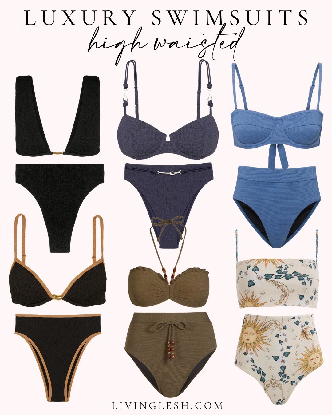 Luxury swim, swimsuit, high waisted swimsuit, luxury swimsuit, bikini, two piece swimsuit, full coverage swim, vacation style, beach style

#LTKSwim #LTKSeasonal #LTKootd