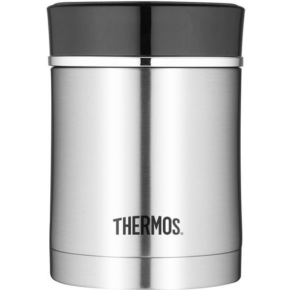 Thermos 16 oz. Sipp Vacuum Insulated Stainless Steel Food Jar - Silver/Black | Target