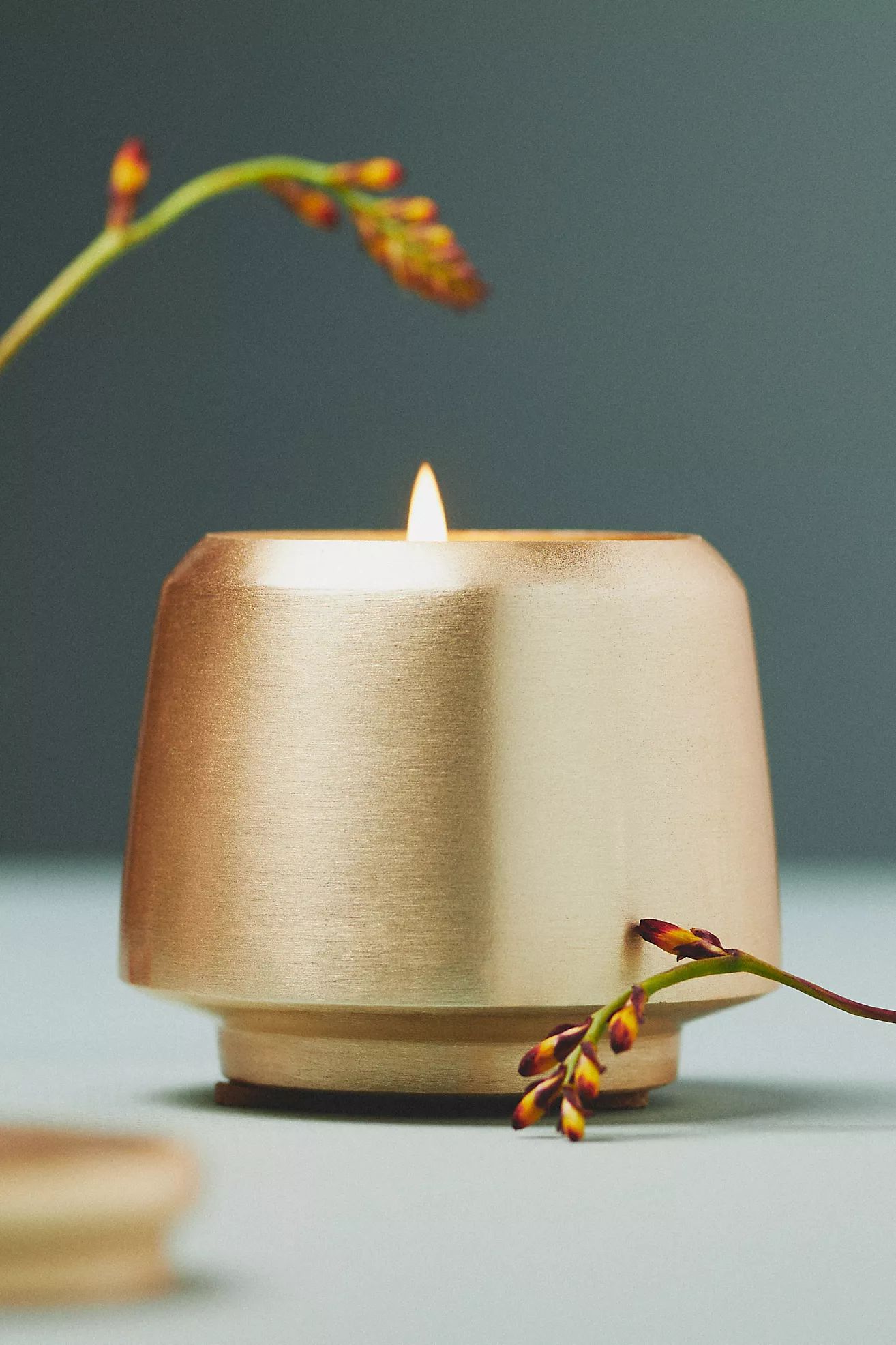 Woody Ambered Topaz Metal Jar Candle | Anthropologie (US)