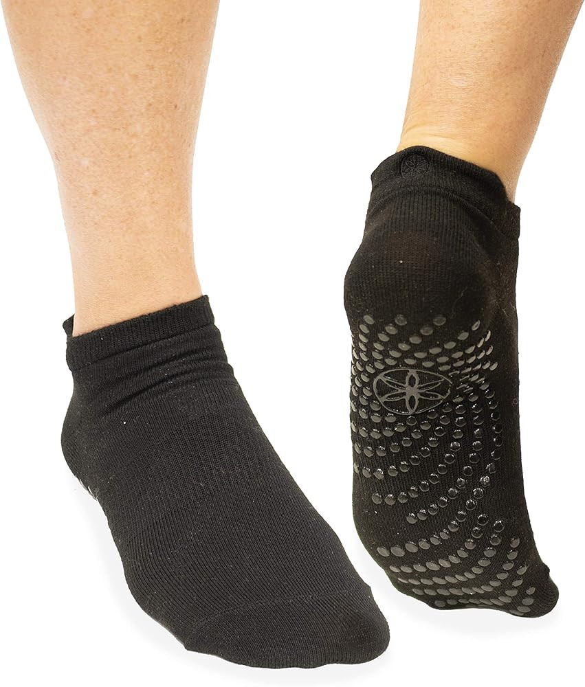 Gaiam Yoga Socks -Non Slip Fitness Sock Grips for Women & Men Ideal for Home Use & All Types of Y... | Amazon (US)