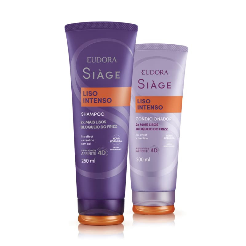 Combo Siàge Liso Intenso: Shampoo 250ml + Condicionador 200ml | Eudora | Eudora (BR)